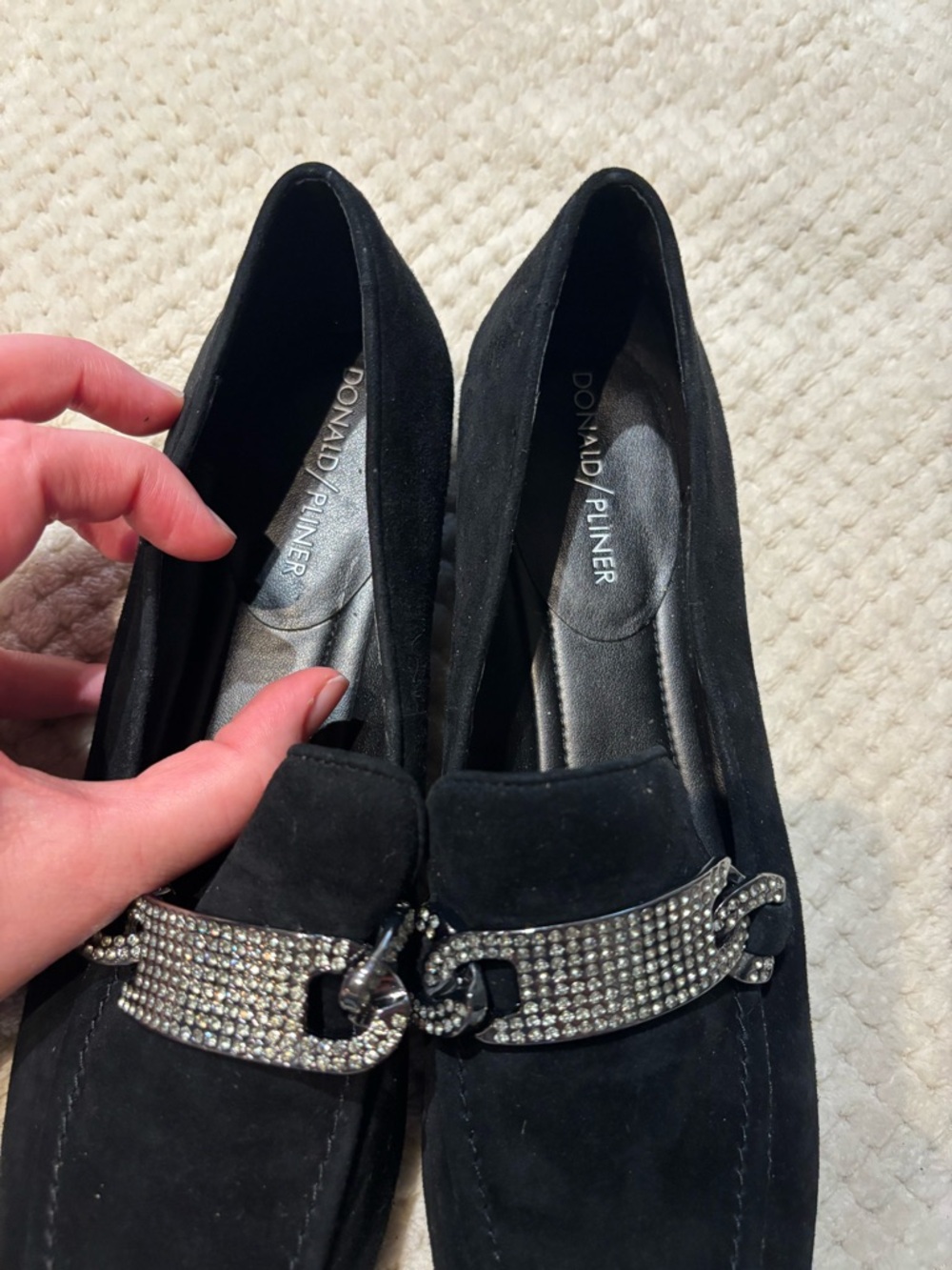 Donald Pliner Halen Suede Loafers in black - NWOT, classic, business - Picture 3 of 5